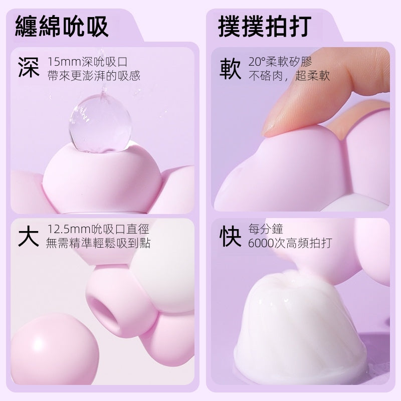 ZEMALIA 友錢花 超可愛小花 吮吸+震動+伸縮+叩擊 多功能女生性玩具 情趣用品04